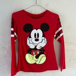 Disney Red Long Sleeve Mickey Mouse